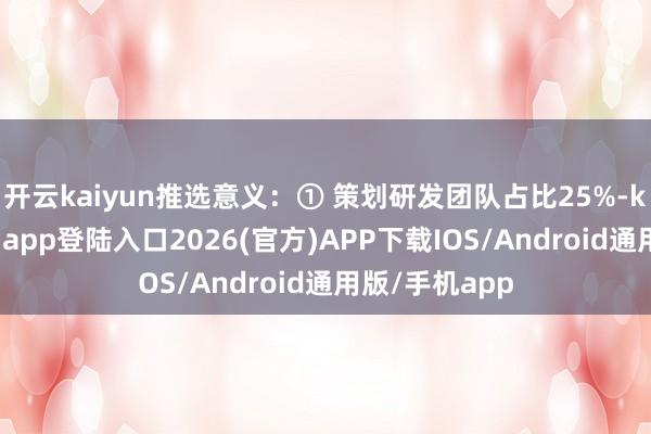 开云kaiyun推选意义：① 策划研发团队占比25%-kai云体育网页app登陆入口2026(官方)APP下载IOS/Android通用版/手机app